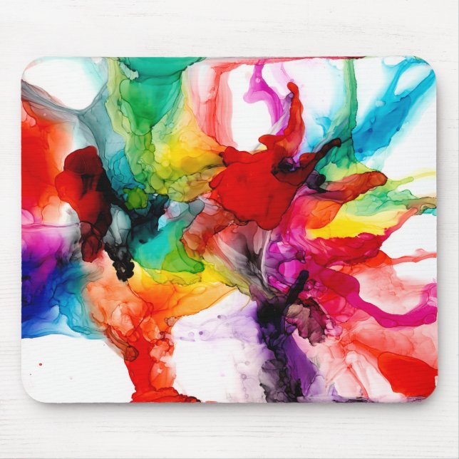 Jeweltone Prism - Watercolor Mouse Mat (Front)