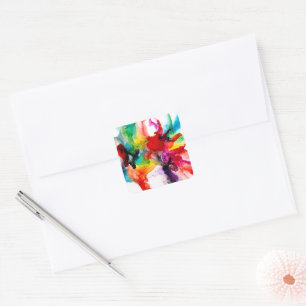 Jeweltone Prism - Watercolor Square Sticker