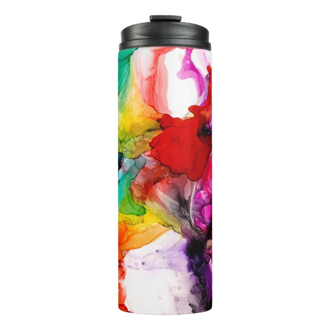 Jeweltone Prism - Watercolor Thermal Tumbler (Front)