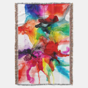 Jeweltone Prism - Watercolor Throw Blanket