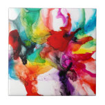 Jeweltone Prism - Watercolor Tile<br><div class="desc">Jeweltone Prism II by Jennifer Goldberger. Features an abstract design with varying colours and shapes in a watercolor style. | 143801Z</div>