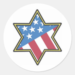 Jewish American Gifts for Hanukkah Classic Round Sticker