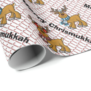 Jewish and Gentile Reindeer Wrapping Paper 