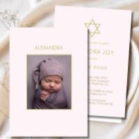  Jewish Baby Naming Photo Pink Gold Girl Religious