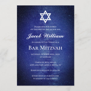 Jewish Bar Mitzvah Personalised Invitation