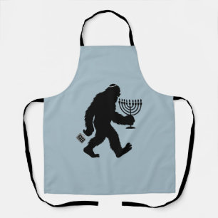 Jewish Bigfoot Hanukkah Chanukah Humour Hilarious  Apron