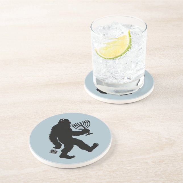 Jewish Bigfoot Hanukkah Chanukah Humour Hilarious  Coaster (Side)