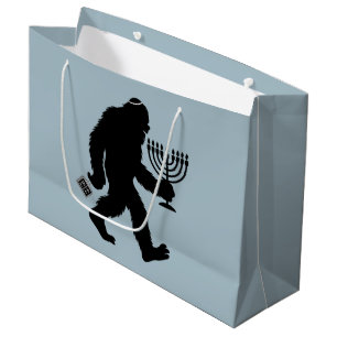 Jewish Bigfoot Hanukkah Chanukah Humour Hilarious  Large Gift Bag
