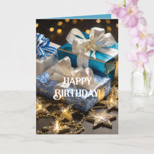 Jewish Birthday Card, 5" x 7" Folded Greeting Card