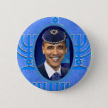Jewish Button<br><div class="desc">Barack Obama Jewish Yarmulke Hanukkah Jew Hebrew Star of David Holiday Israel President Button</div>