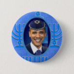 Jewish Button<br><div class="desc">Barack Obama Jewish Yarmulke Hanukkah Jew Hebrew Star of David Holiday Israel President Button</div>