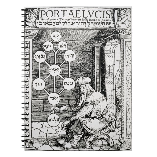 Jewish cabbalist holding a sephiroth, copy of an i notebook (Front)