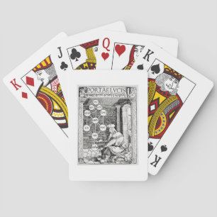 Jewish cabbalist holding a sephiroth, copy of an i playing cards