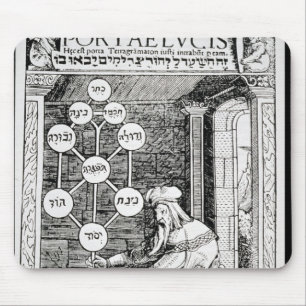 Jewish cabbalist holding a sephiroth mouse mat