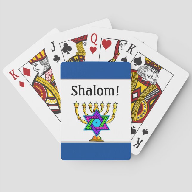 Jewish Candlesticks   Playing Cards (Back)