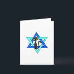 Jewish Cat Stars Holiday Card<br><div class="desc">Jewish Star and adorable cat wishing you Happy Jewish Holidays.</div>