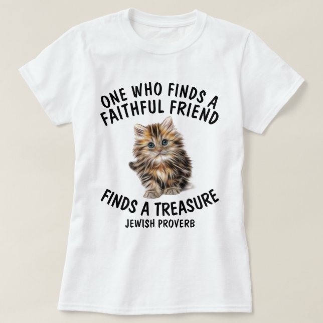Jewish Cat T-shirts, Faithful friend, Tees (Design Front)