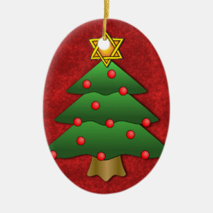 Jewish-Christmas Ceramic Tree Decoration