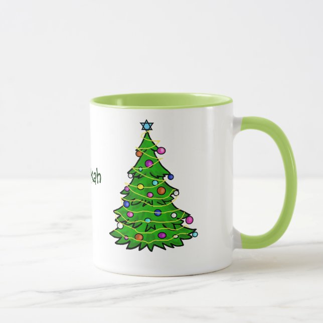Jewish Christmas Tree Chrismukkah Mug (Right)