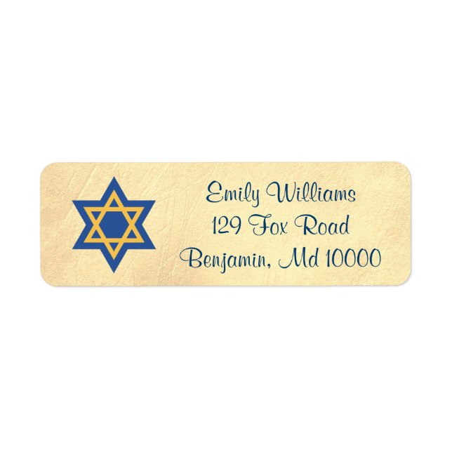 Jewish Classic Gold Star of David (Front)