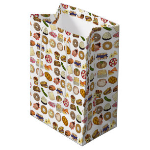 Jewish Cooking Cuisine Holiday Dinner Foods Print Medium Gift Bag