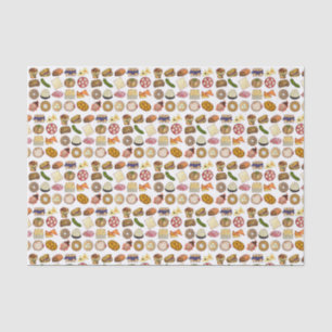 Jewish Cooking Cuisine Holiday Dinner Foods Print Tissue Paper