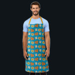 Jewish Cuisine Cartoon Apron<br><div class="desc">Jewish Cuisine Cartoon pattern.</div>