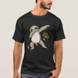 Jewish Dabbing Sloth T-Shirt<br><div class="desc">Jewish Dabbing Sloth. Hebrew Dabbing design for Sloth loving and Hanukkah celebrating fans. Unique Jewish Dabbing Sloth artwork with unique hand drawn dabbing sloth with a driedel and Hanukkah menorah.</div>