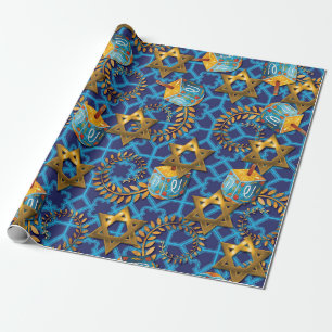 Jewish Dreidel Wrapping Paper