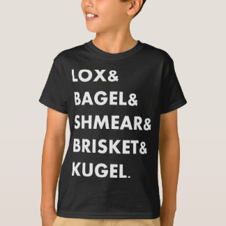 Jewish Foods Lox & Bagel & Shmear & Brisket Funny T-Shirt