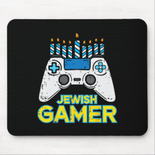 Jewish Gamer Chanukah Video Game Men Boys Kids Tee Mouse Mat