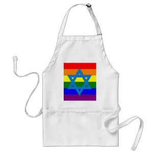 Jewish Gay Pride Flag Standard Apron