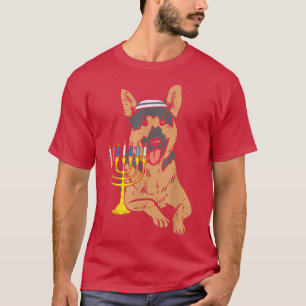 Jewish German Shepherd Dog Hanukkah Pyjamas Chanuk T-Shirt