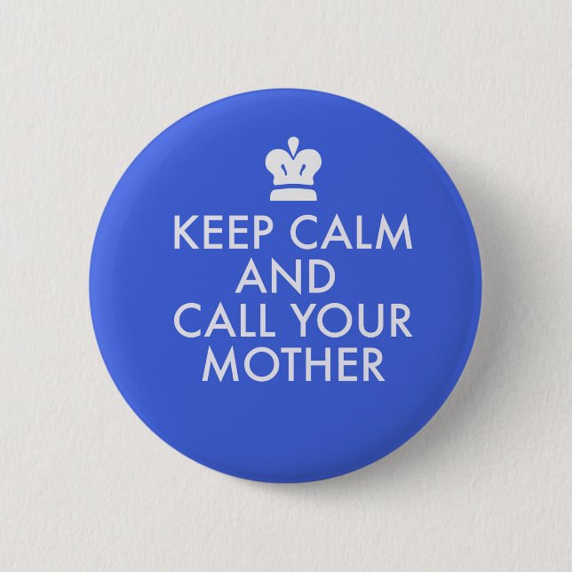 Jewish Gift Button-Keep Calm 6 Cm Round Badge (Front)