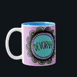 Jewish Gift Coffee Mug-Devorah Two-Tone Coffee Mug<br><div class="desc">My Jewish Name Coffee Mug featuring modern and fun doodle. Devorah is the featured name on this multi colour mug. Bat Mitzvah's or birthdays,  this mug is one of a kind.</div>