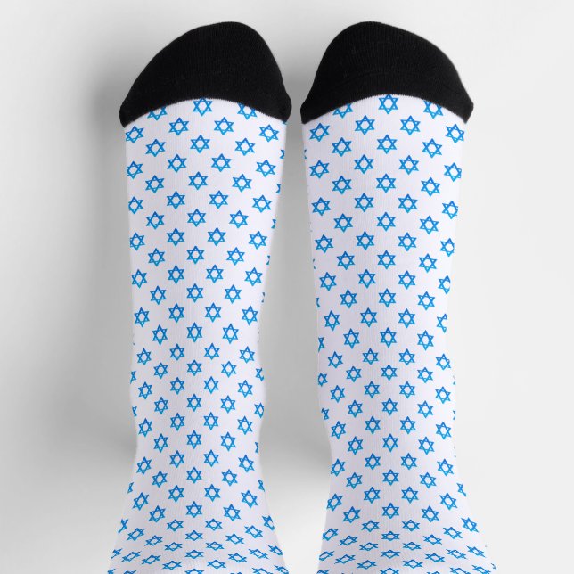 Jewish Gift, Support Israel, Blue Star of David  Socks (Top)