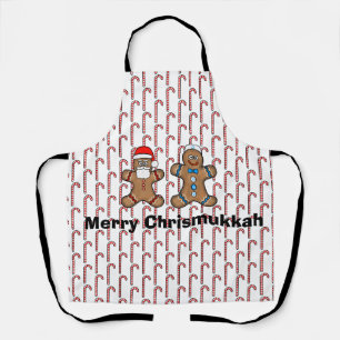 Jewish Gingerbread Man and Santa Apron            