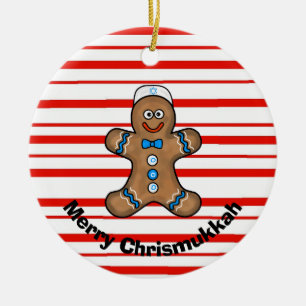 Jewish Gingerbread Man Chrismukkah Ornament