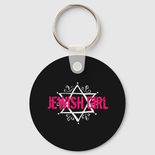 Jewish Girl Key Ring (Front)