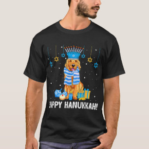 Jewish Golden Retriever Dog Menorah Hat Hanukkah C T-Shirt
