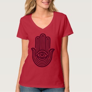 Jewish Hamsa Evil Eye Geometric Judaica Gift T-Shirt