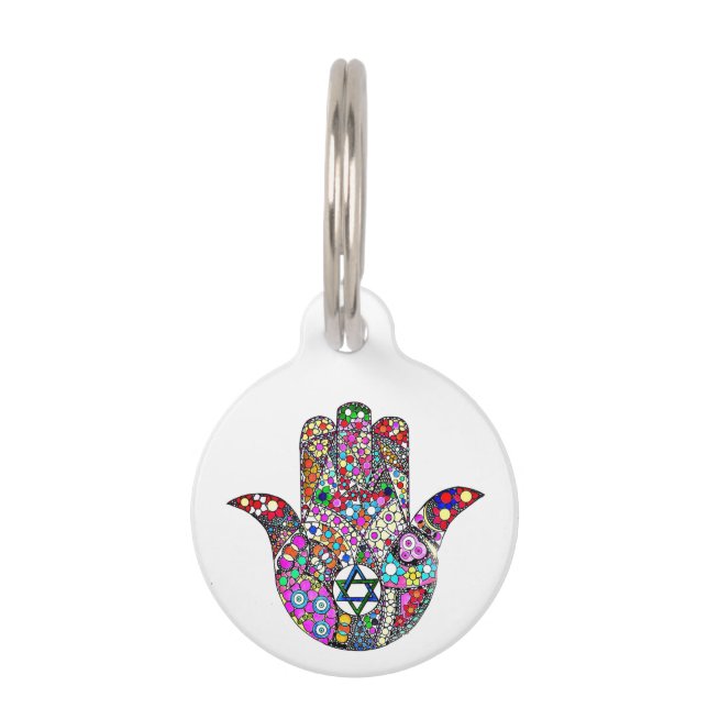 Jewish Hamsa Pet Tag (Front)