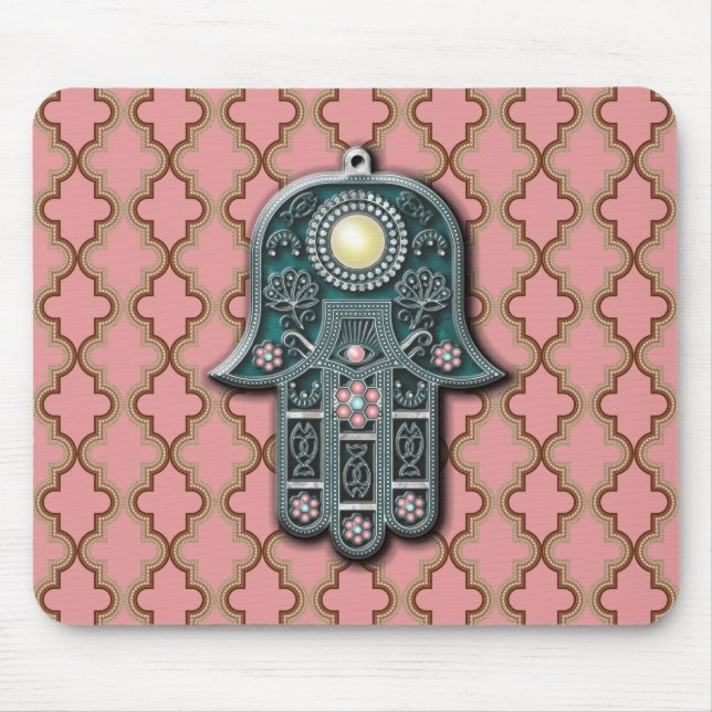 jewish hand foil pendant berber jewellery tribal a mouse mat (Front)