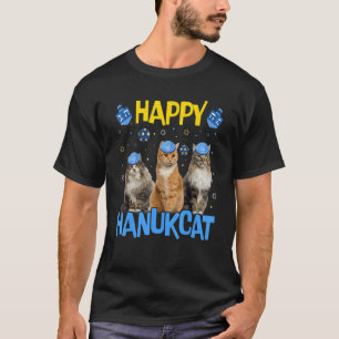 Jewish Hanukkah Cat Happy Hanukcat Christmas Sweat T-Shirt