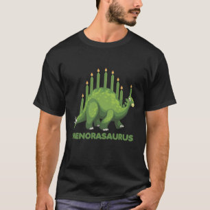 Jewish Hanukkah Dinosaur Menorah Jew Dino Fans T-Shirt