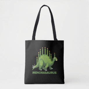 Jewish Hanukkah Dinosaur Menorah Jew Dino Fans Tote Bag