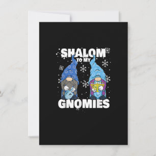 Jewish Hanukkah Menorah Dreidel Gnome Shalom To My Invitation