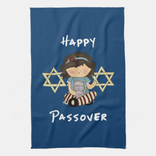 Jewish Holiday Celebrations Tea Towel