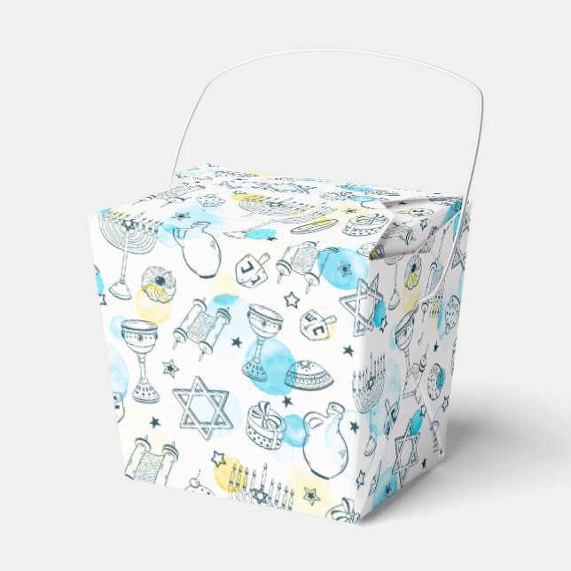 Jewish Holidays Favour Boxes - Take-Out Box - Part (Front Side)