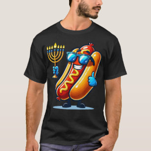 Jewish Hotdog Menorah - Funny Hanukkah 	s For Jews T-Shirt